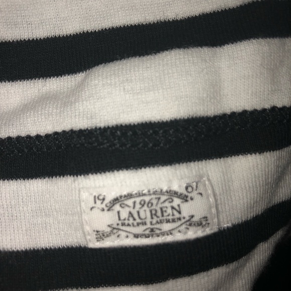 Black and White Striped Boatneck Top (NWOT) - Picture 5 of 6